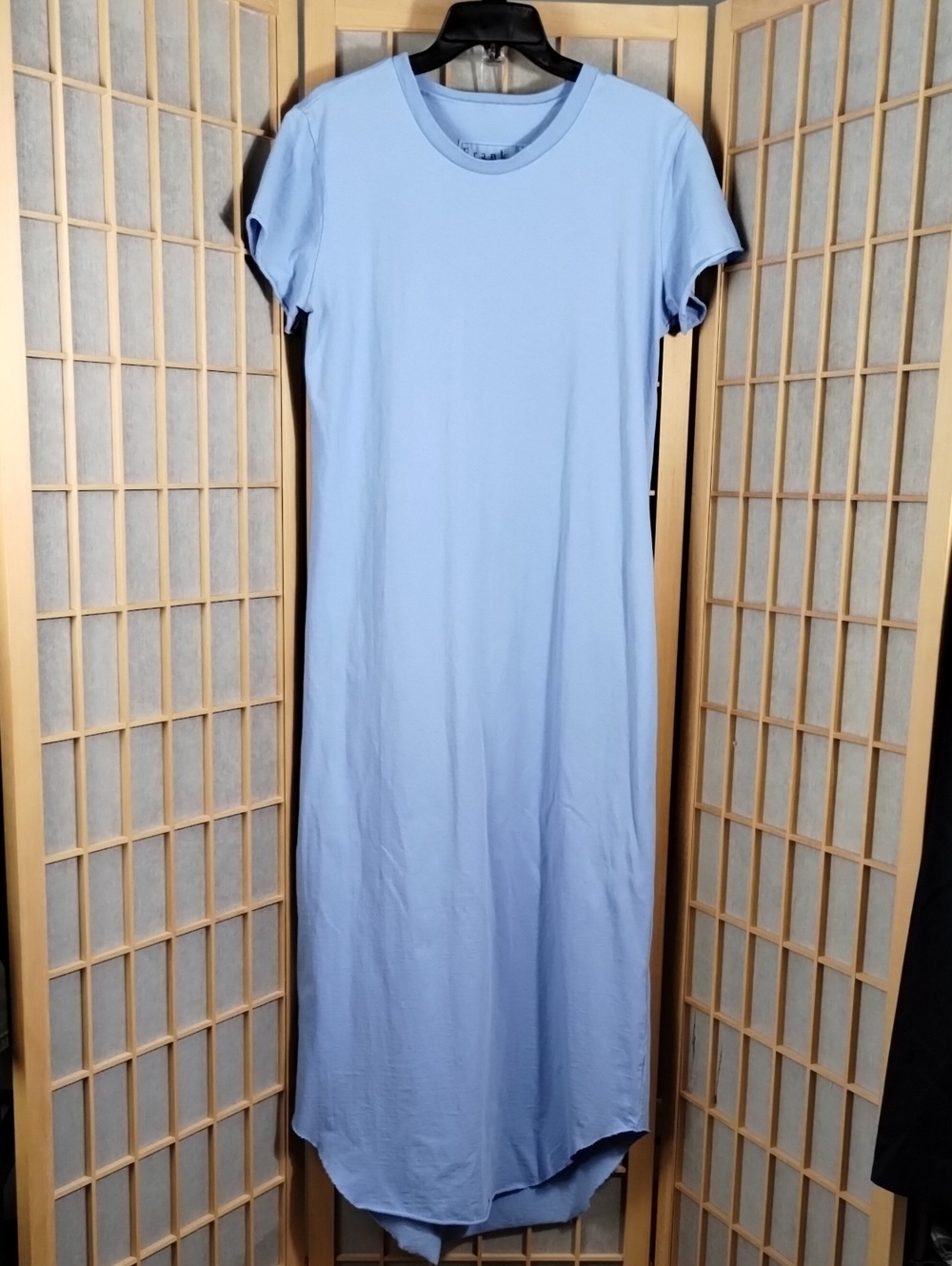 Frank & Eileen Harper Perfect Blue Short-Sleeve Maxi T-Shirt Dress Size L